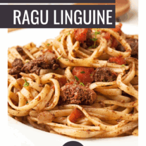 Linguine served with a rustic chicken liver ragu.