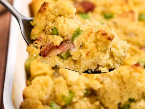 Savory Cornbread Stuffing with Bacon