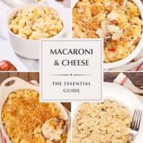 Homemade macaroni and cheese variations including lobster, goat cheese, French-style, and stovetop cottage cheese for a homemade mac and cheese guide.