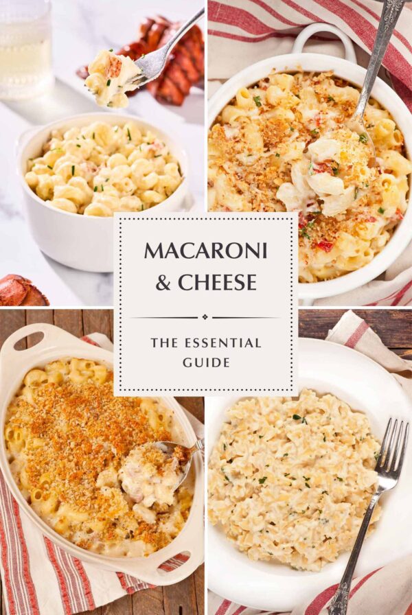 Homemade macaroni and cheese variations including lobster, goat cheese, French-style, and stovetop cottage cheese for a homemade mac and cheese guide.