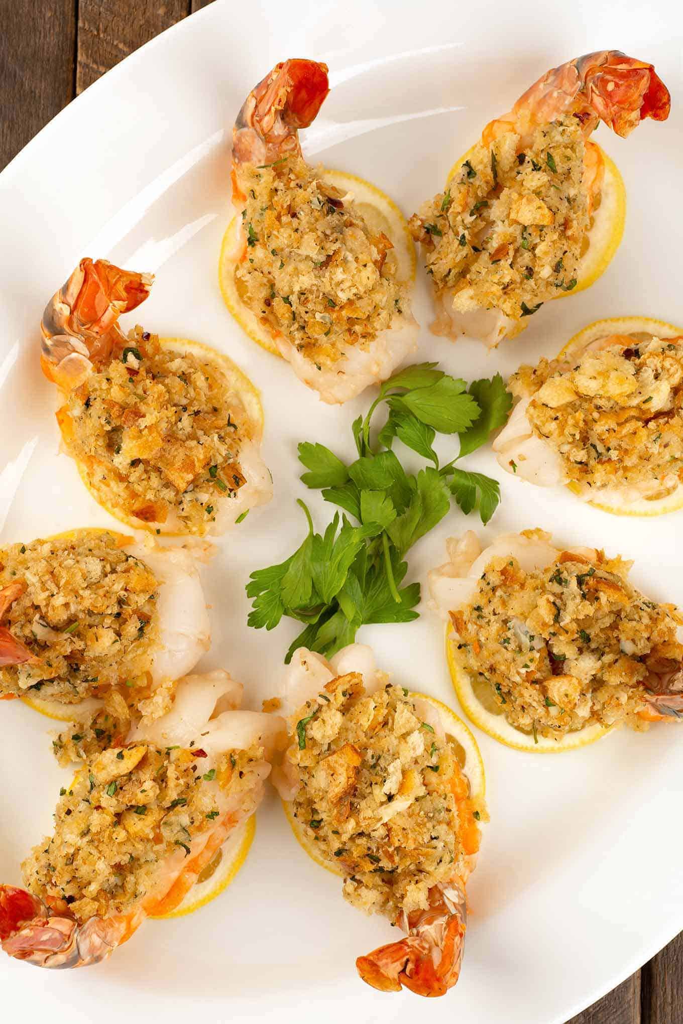 Reheat straight from frozen on a baking sheet in the oven. Shrimp Appetizers Make Ahead - Baked Stuffed Shrimp Recipe Mygourmetconnection