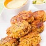 Chipotle Spiced Crab Cakes With Tomatillo-Avocado Sauce