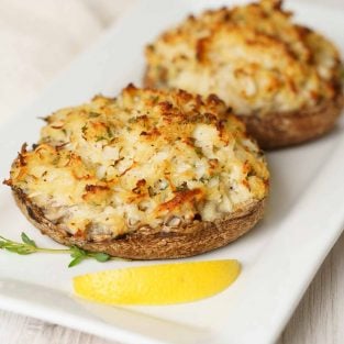 Crab-Stuffed Portobello Mushrooms
