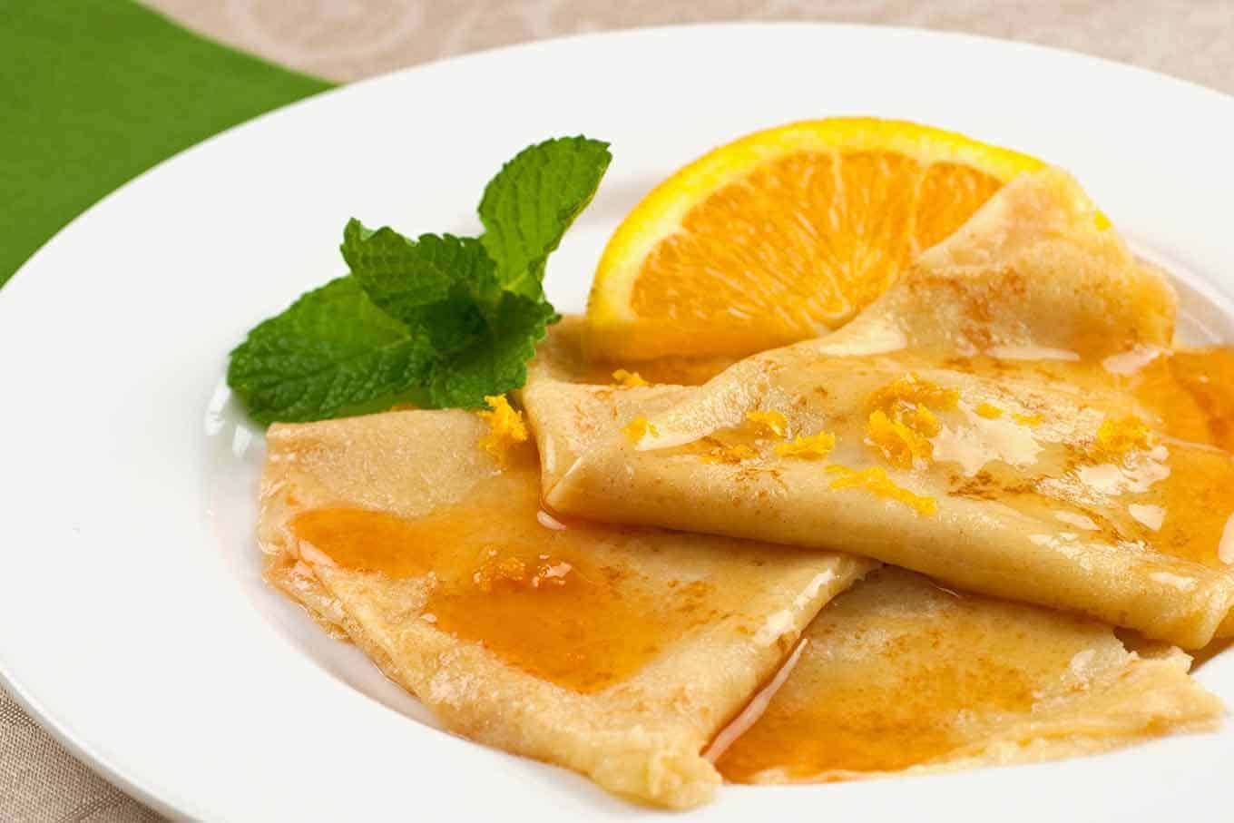 Cheese Crepes with Orange Recipe