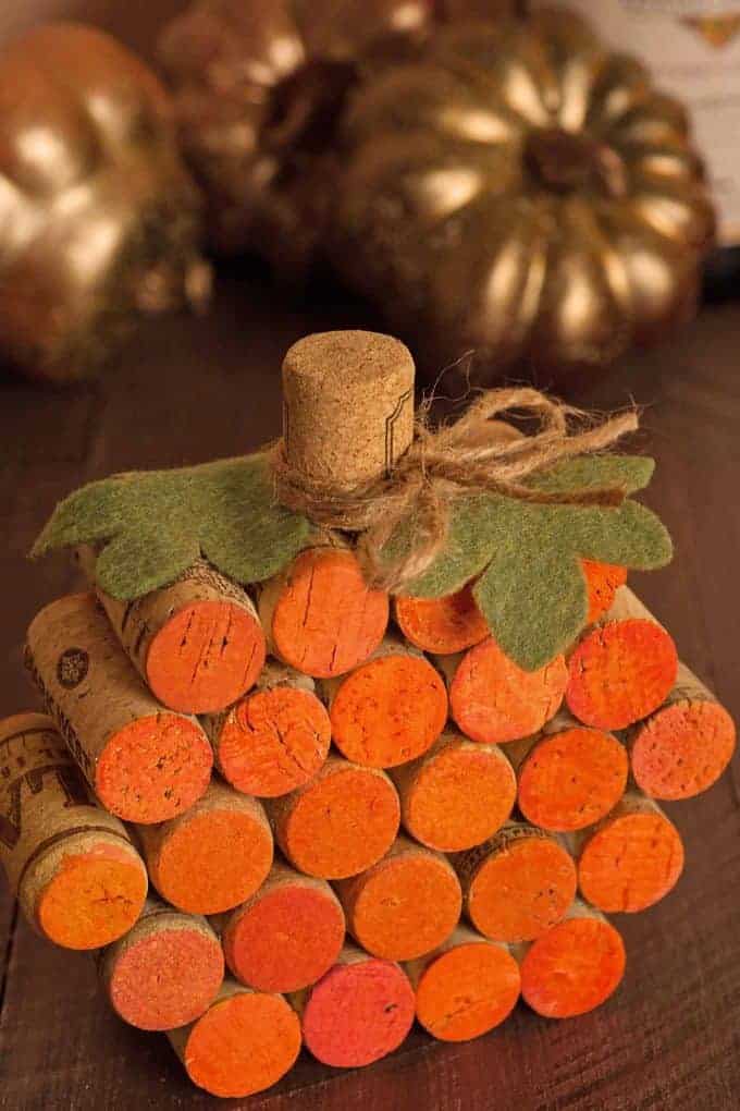 Diy Table Decor How To Make A Wine Cork Pumpkin Mygourmetconnection