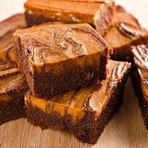 Fudgy Pumpkin Cream Cheese Brownies