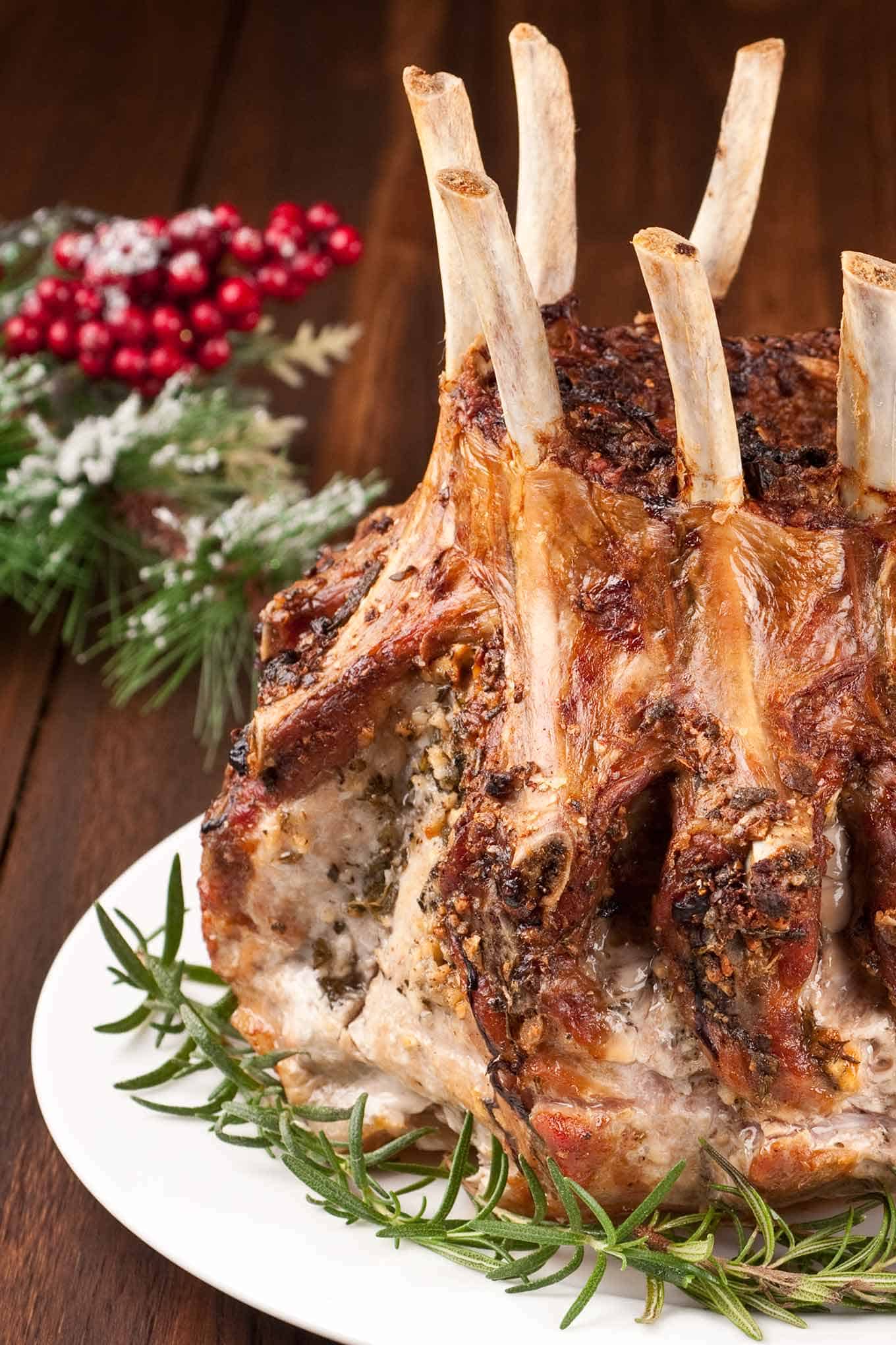 Garlic Herb Crusted Crown Roast of Pork