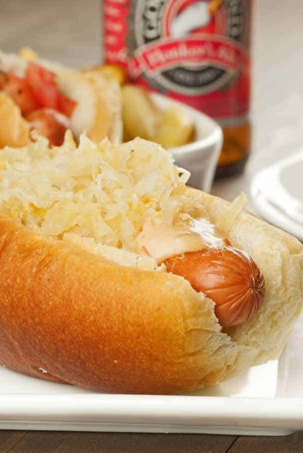 Grilled Reuben Dogs