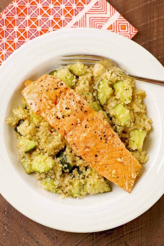 Honey Garlic Salmon and Quinoa Bowl