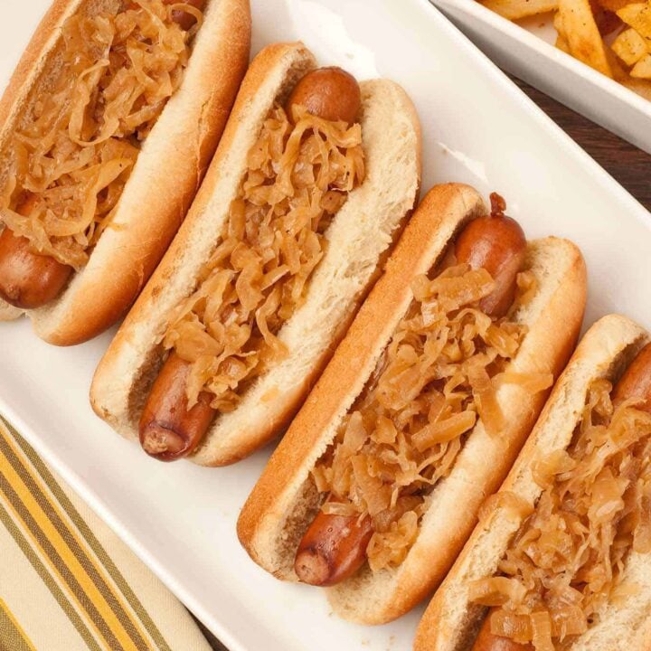 Hot Dogs Simmered in Beer