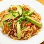 Linguine with Chipotle Onions and Avocado