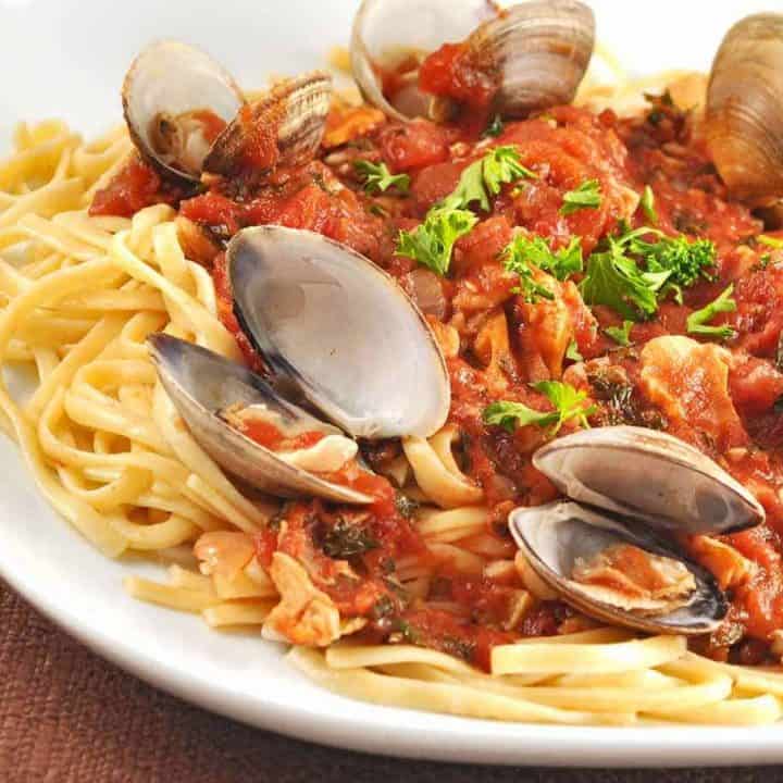 Linguine with Red Clam Sauce Recipe MyGourmetConnection