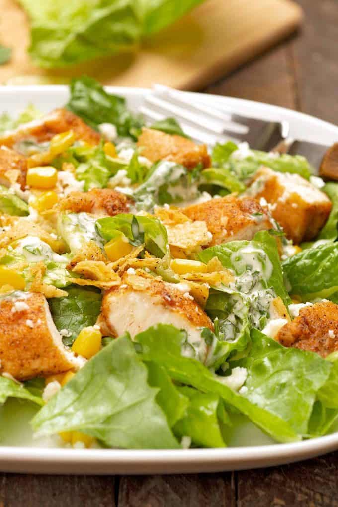 Mexican Caesar Salad with Chicken