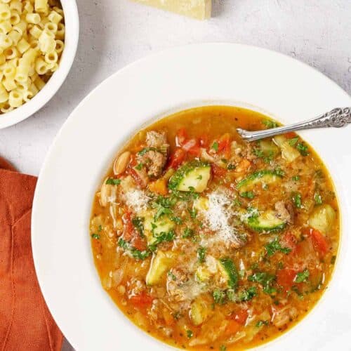 Minestrone Soup with Sausage
