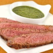 Mirin-Marinated Steak with Asian Chimichurri