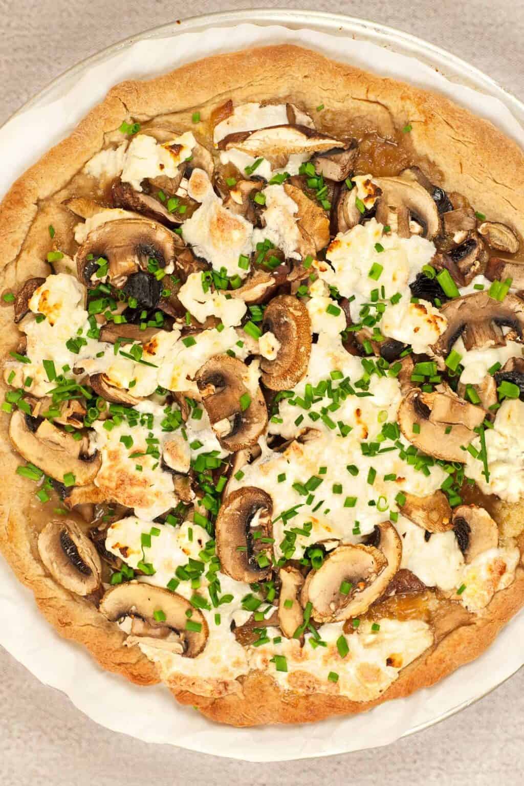 Mushroom and Goat Cheese Pizza