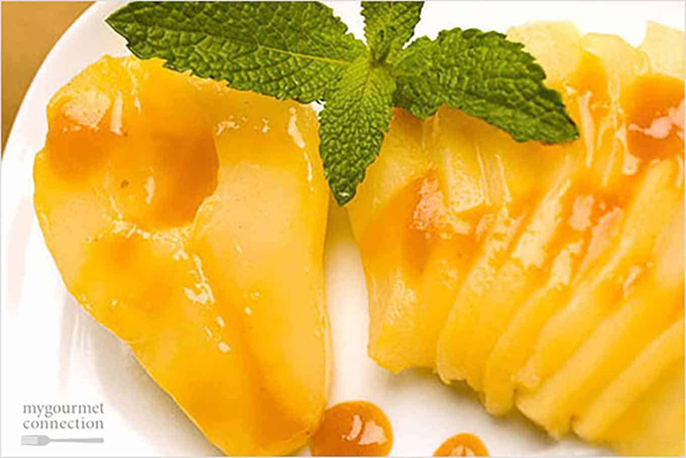 Orange-Spiced Poached Pears