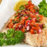 Oven-Roasted Snapper with Tomato and Caper Salsa