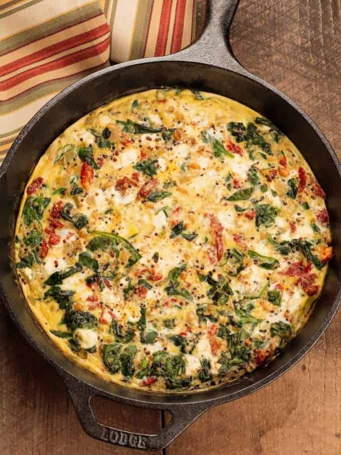 Quinoa and Goat Cheese Frittata