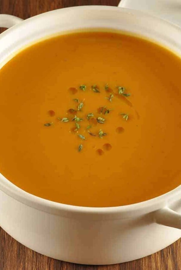Roasted Butternut Squash and Chestnut Soup