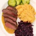 Venison Tenderloin with Aquavit Cheese Sauce