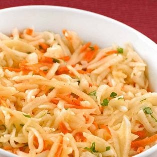 Shredded Turnip, Apple and Carrot Salad