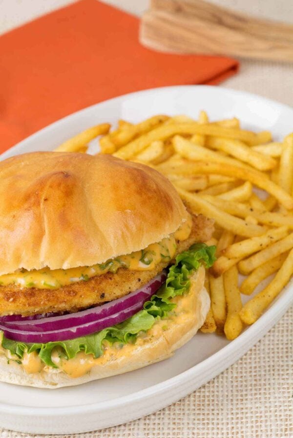 Spicy Chicken Sandwich Sriracha Cilantro Mayo
