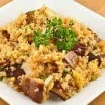 Stir-Fried Quinoa with Eggplant and Cabbage