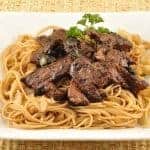 Stir-Fried Steak with Black Garlic