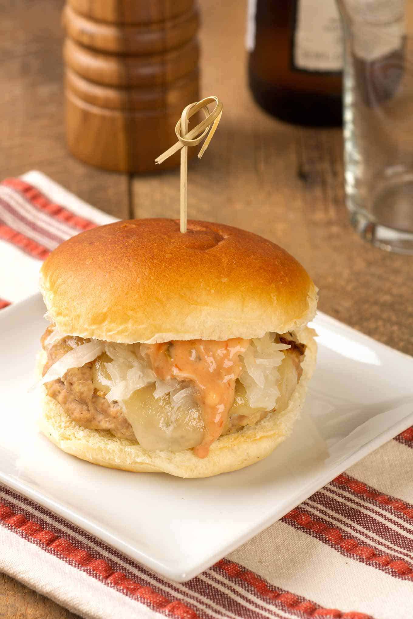 Turkey Burger Reubens