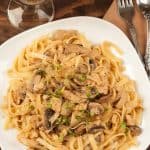 Turkey and Mushroom Fettuccine Recipe